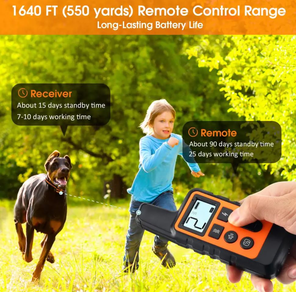 Remote Dog Training E-Collar BH150R 500m Rechargeable Waterproof 1-2 Dogs - BARKAHOLICS®