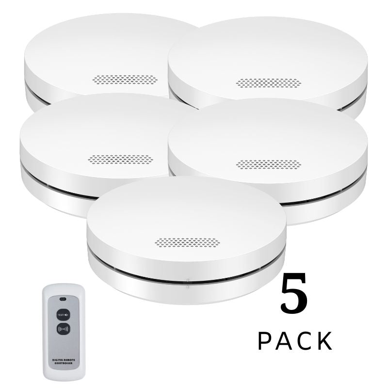 Wireless Interconnected Photoelectric Smoke Alarms with Free Remote Control - BARKAHOLICS®