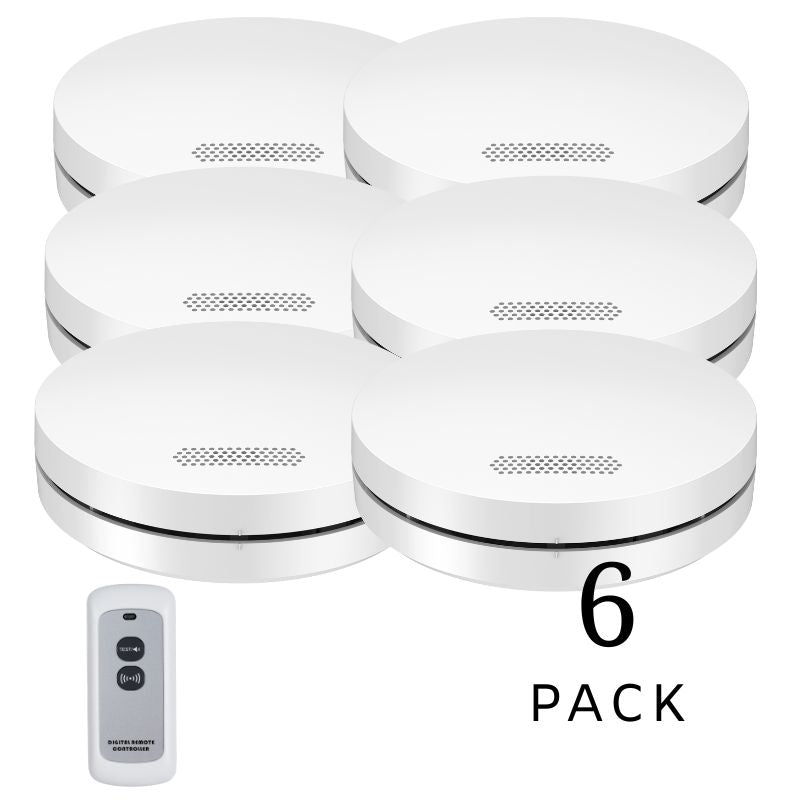 Wireless Interconnected Photoelectric Smoke Alarms with Free Remote Control - BARKAHOLICS®