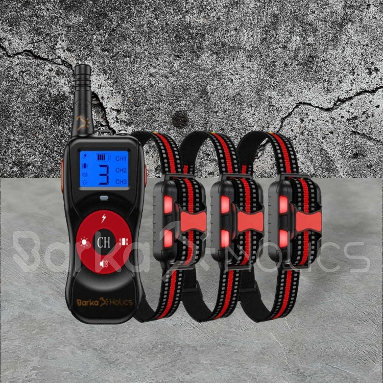 BARKAHOLICS® BH502R Remote Dog Training Shock Collar 1-3 Dogs 800m S/M/L - BARKAHOLICS®