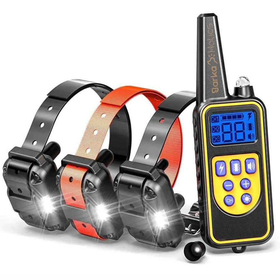 BARKAHOLICS® BH776R Remote Dog Training Shock Collar 1-3 Dogs 800m S/M/L - BARKAHOLICS®