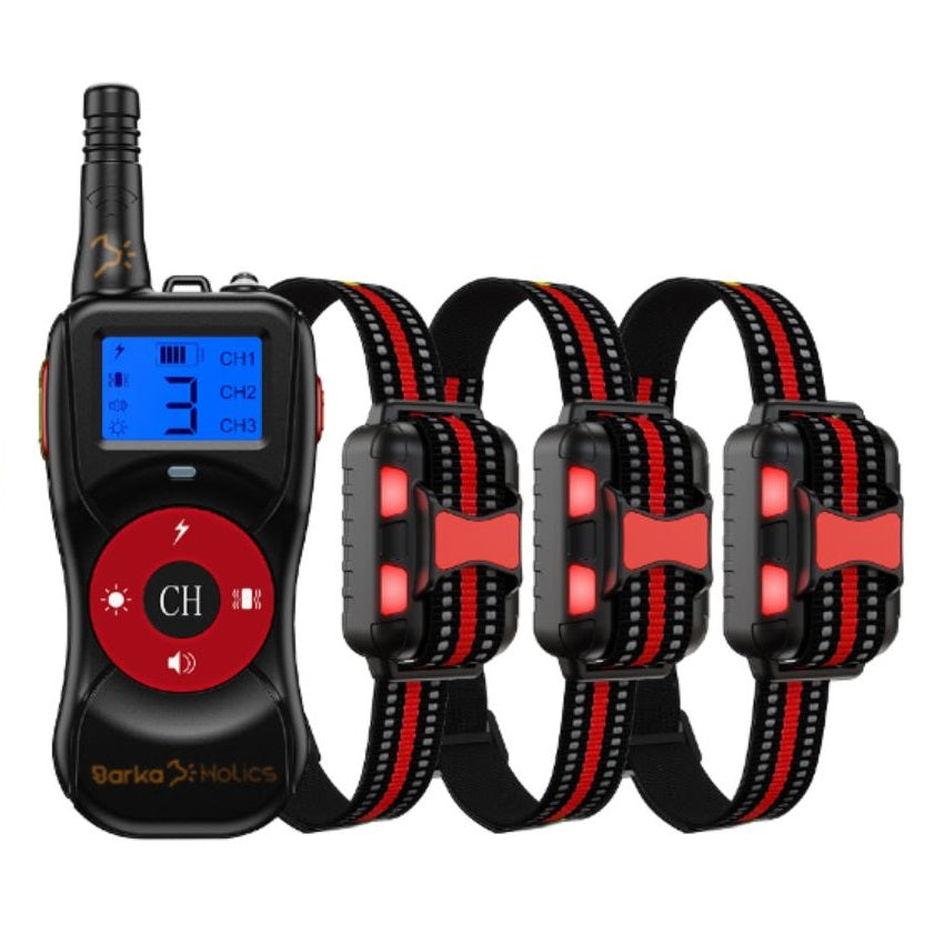 BARKAHOLICS® BH502R Remote Dog Training Shock Collar 1-3 Dogs 800m S/M/L - BARKAHOLICS®