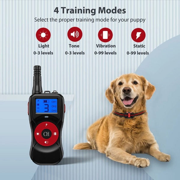 BARKAHOLICS® BH502R Remote Dog Training Shock Collar 1-3 Dogs 800m S/M/L - BARKAHOLICS®