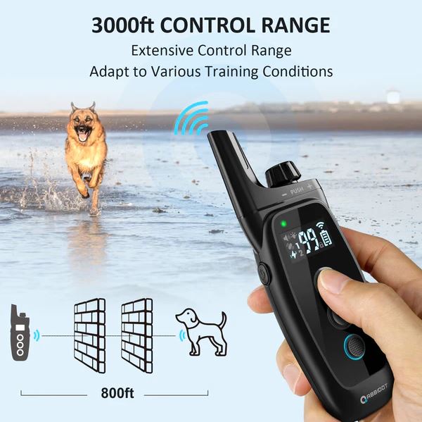 ABBIDOT® T50R Advanced Remote Dog Training Shock Collar 1-2 Dogs 900m S/M/L - BARKAHOLICS®